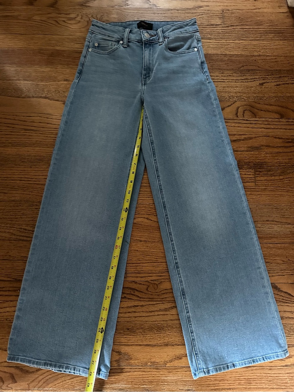 NWOT Quince Bella Stretch Wide-Leg Jeans - Frosted Blue - Size 24 Regular Length